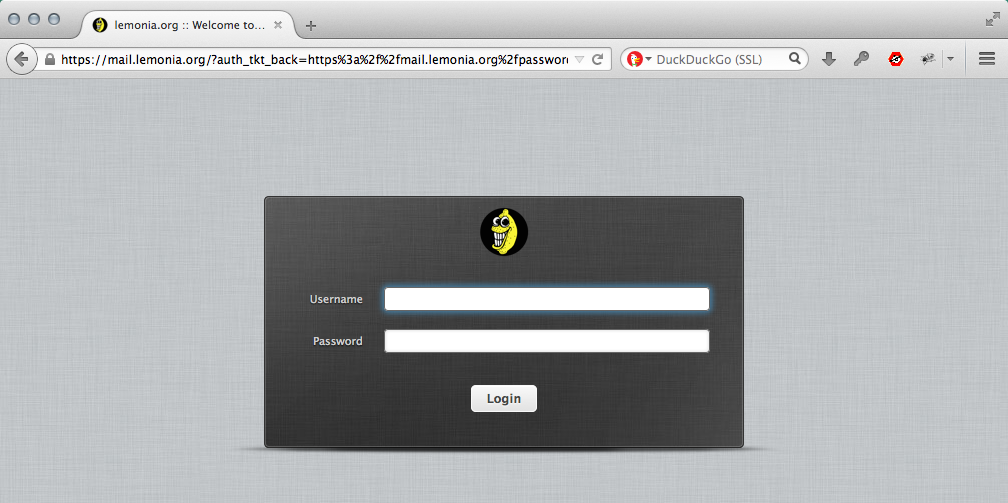 webmail login page